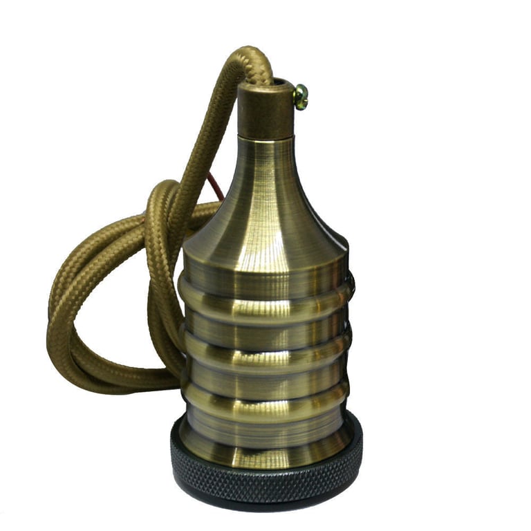Industrial E27 Bulb Holder Pendant Light - Modern Kitchen Dining Room Ceiling Fixture