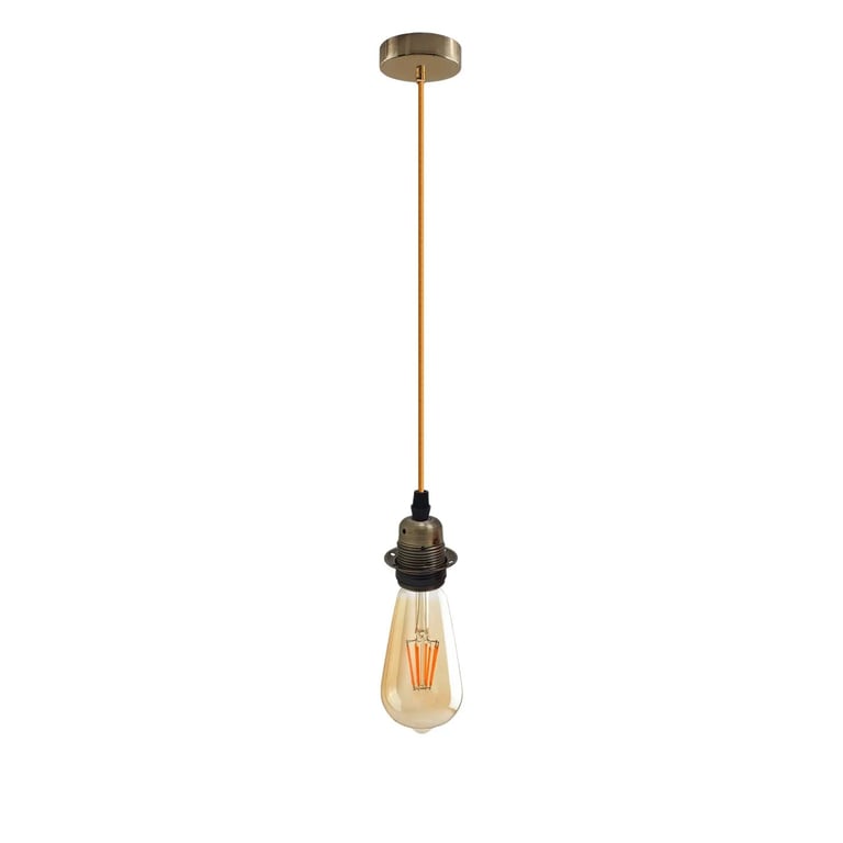 Ceiling Rose Fabric Flex Pendant Light Holder - Modern Suspension Set with E27 Lamp Holder