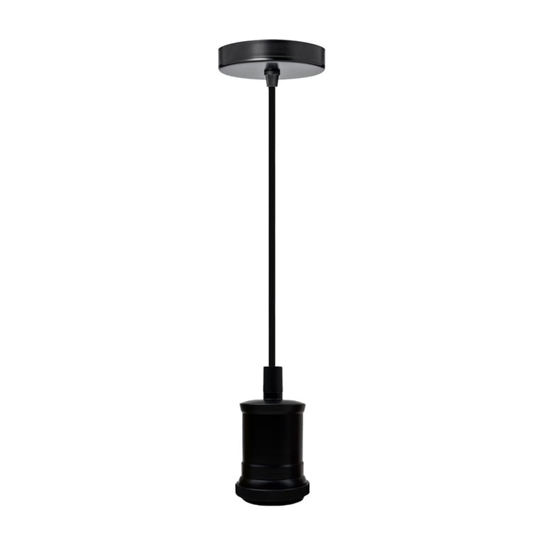 Copper E27 Round Ceiling Pendant Light 1m Cable Hardwire
