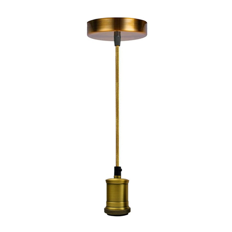 Iron E27 Ceiling Pendant Light - Copper, 90cm Cable Length, 220V, Max 60W