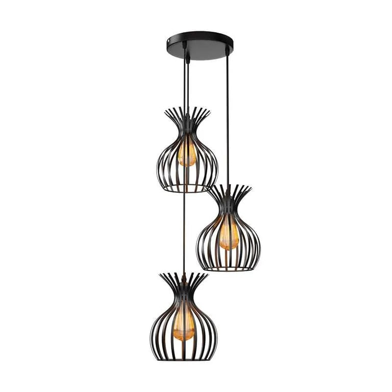 Cluster Pendant Light - Adjustable Height Industrial Dining Room Lighting