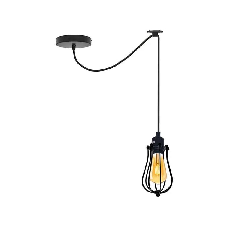 Industrial 126 Head Cage Pendant Light - Dimmable Ceiling Lamp with Adjustable Cable