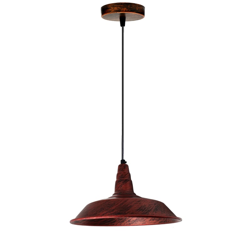 Vintage Industrial Retro Loft Pendant Light - Modern Black Aluminum Shade