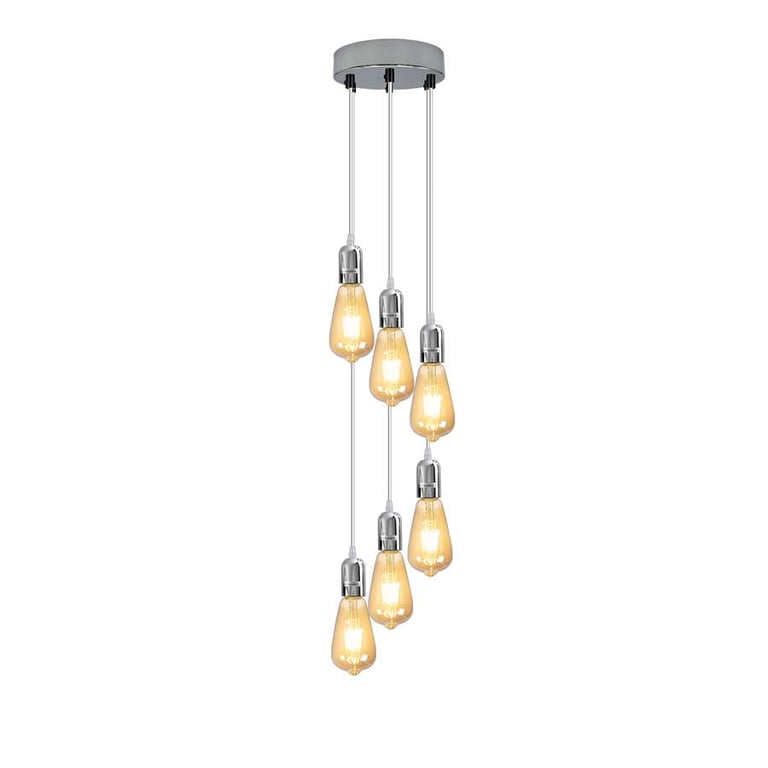 Cluster Pendant Light - Adjustable Height Vintage Retro Lighting Fixture