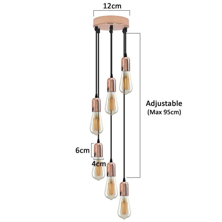 Cluster Pendant Lights - Adjustable Height Dining Room Lighting Fixture