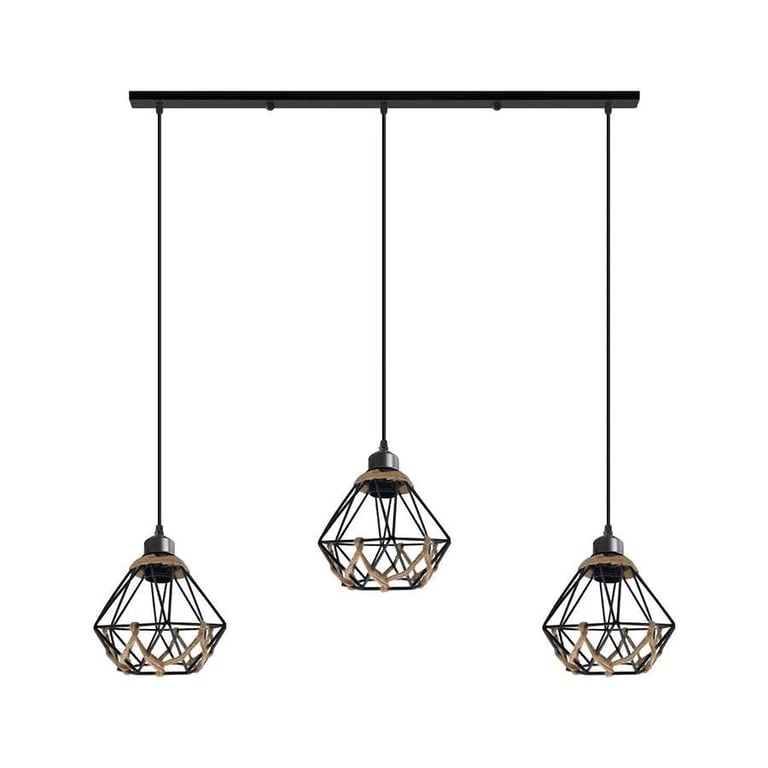Industrial 3-Light Adjustable Pendant Light Fixture for Bar Restaurant