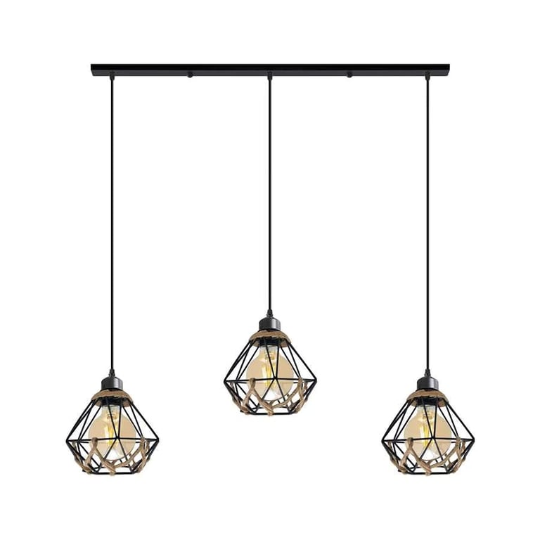 Industrial 3-Light Adjustable Pendant Light Fixture for Bar Restaurant