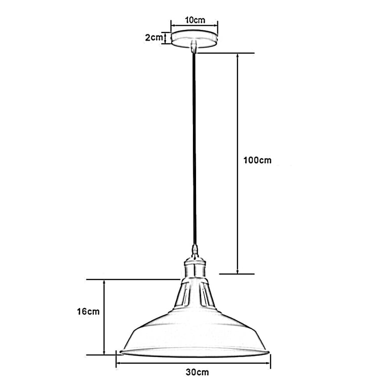 Modern Metal Pendant Light - Vintage Style Lighting Fixture for Kitchen, Bedroom & Bar