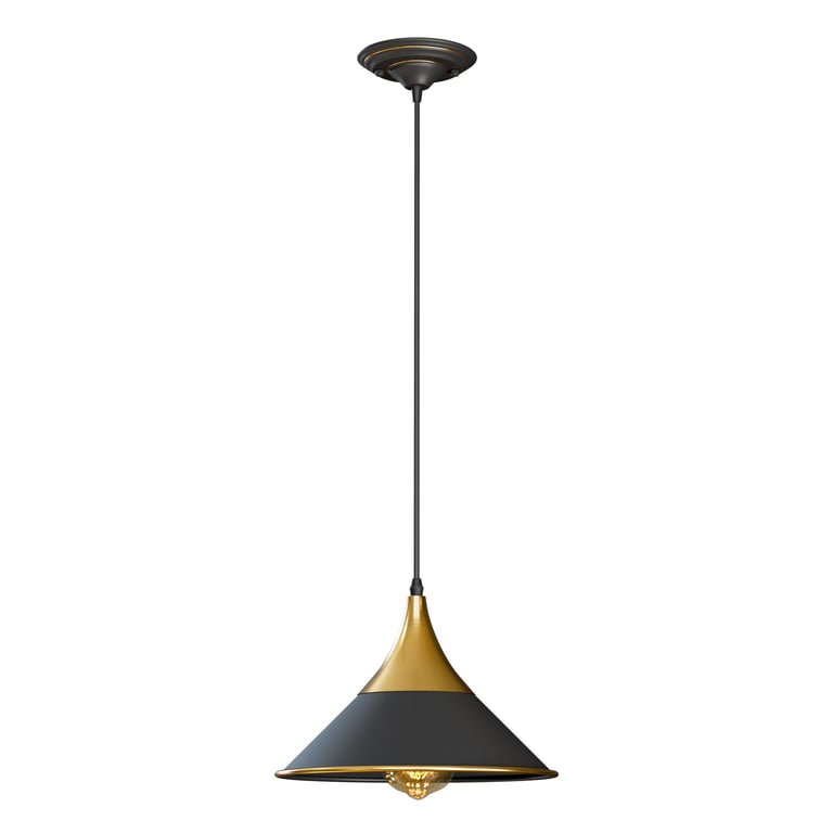 Industrial Metal Pendant Lamp - Vintage Style Ceiling Light Fixture for Kitchen, Bar & Bedroom