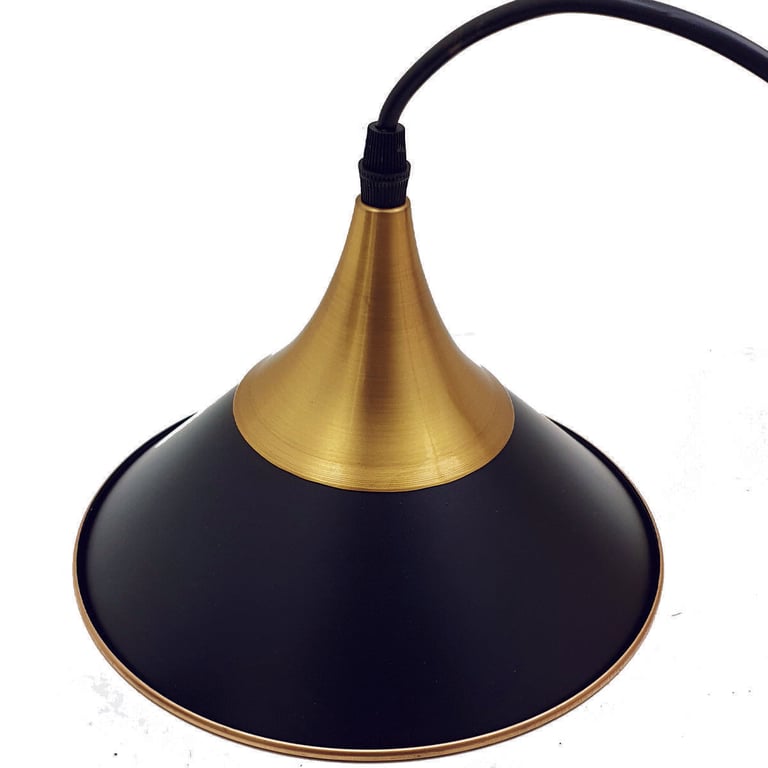 Industrial Metal Pendant Lamp - Vintage Style Ceiling Light Fixture for Kitchen, Bar & Bedroom