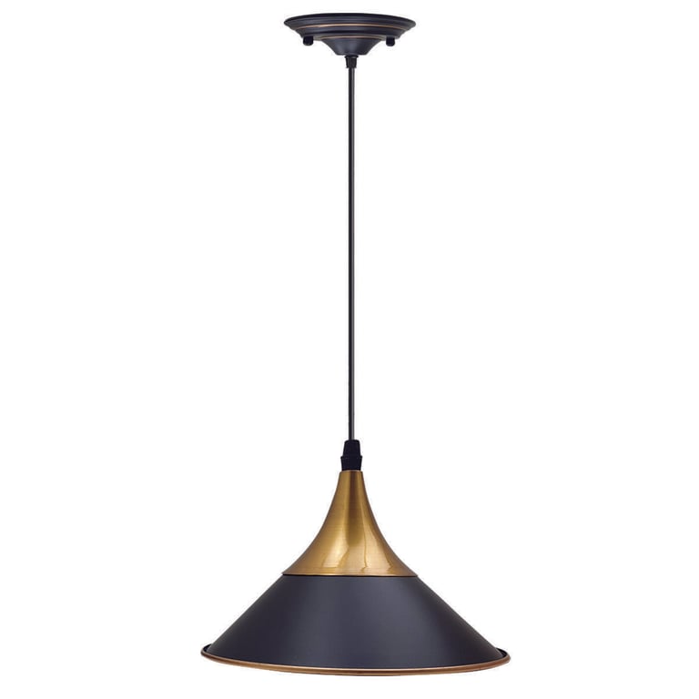 Industrial Metal Pendant Lamp - Vintage Style Ceiling Light Fixture for Kitchen, Bar & Bedroom