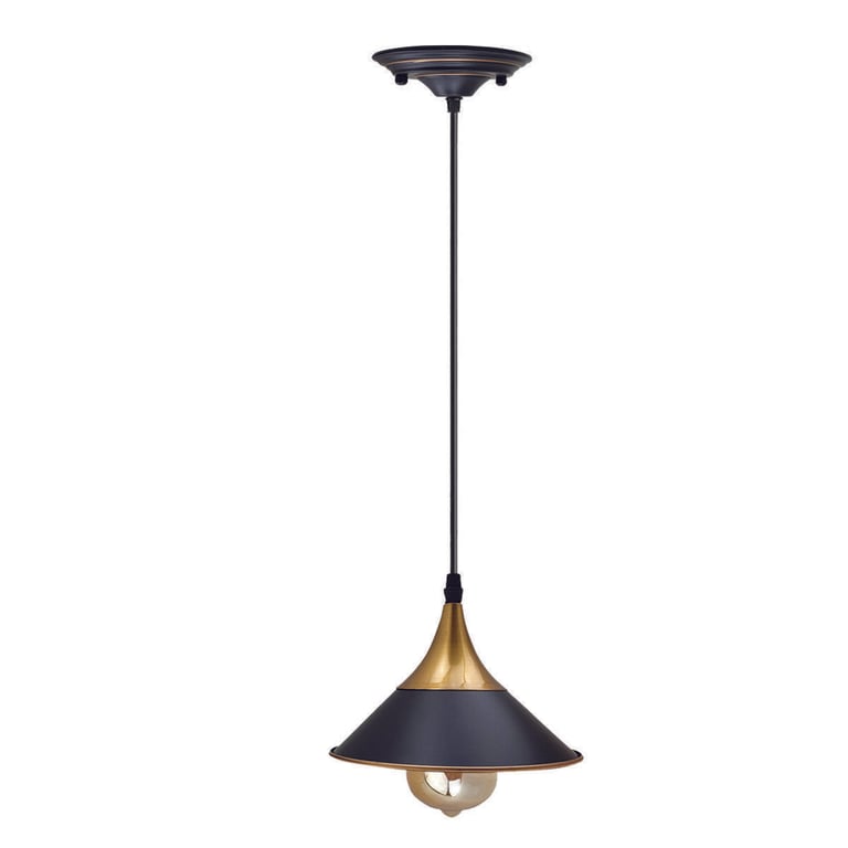 Industrial Metal Pendant Lamp - Vintage Style Ceiling Light Fixture for Kitchen, Bar & Bedroom
