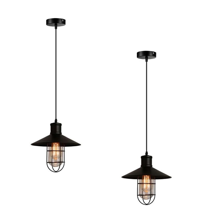 Modern Black Single Pendant Light - Easy Installation for Restaurants & Bars