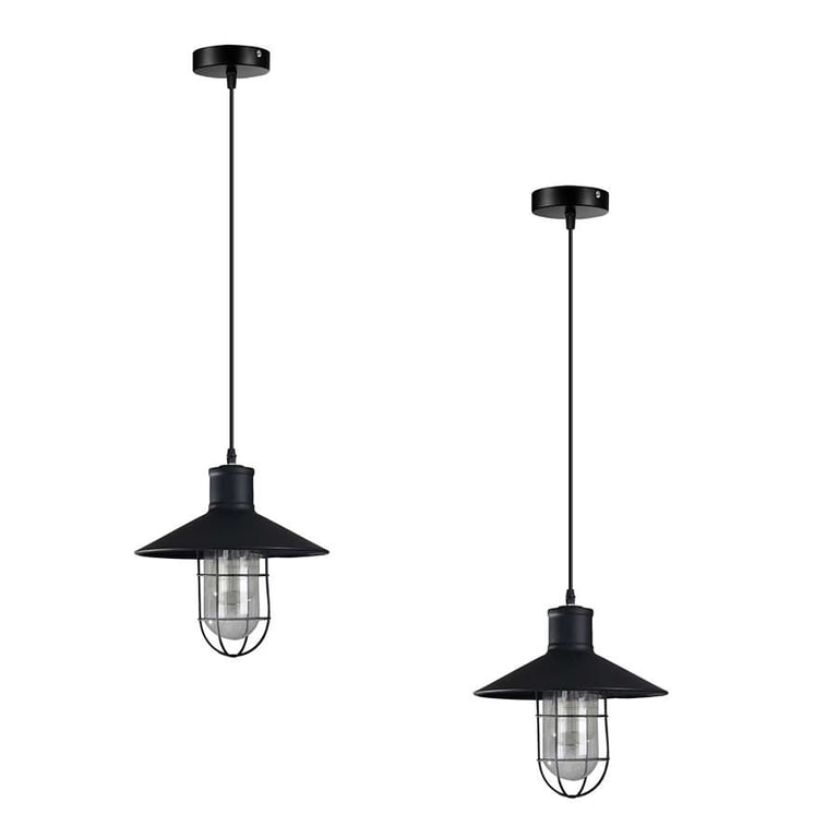 Modern Black Ceiling Mounted Dimmable Pendant Light - Easy Installation for Restaurants & Bars