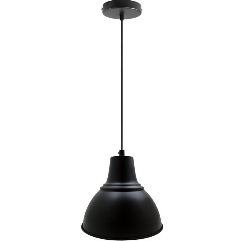 Industrial Metal Pendant Light - Vintage Style Kitchen & Living Room Lighting Fixture with Adjustable Chain