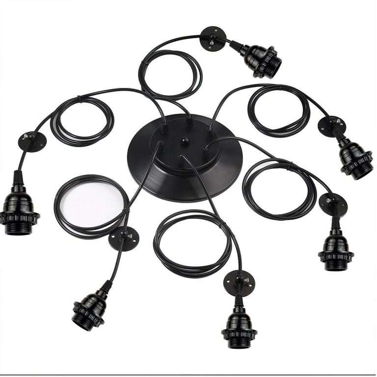 Modern Industrial Retro Ceiling Light Fixture with E27 Holder - Rustic Art Deco Style for Kitchen and Living Rooms