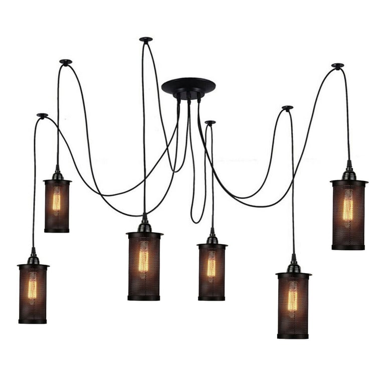 Modern Industrial Retro Ceiling Light Fixture with E27 Holder - Rustic Art Deco Style for Kitchen and Living Rooms