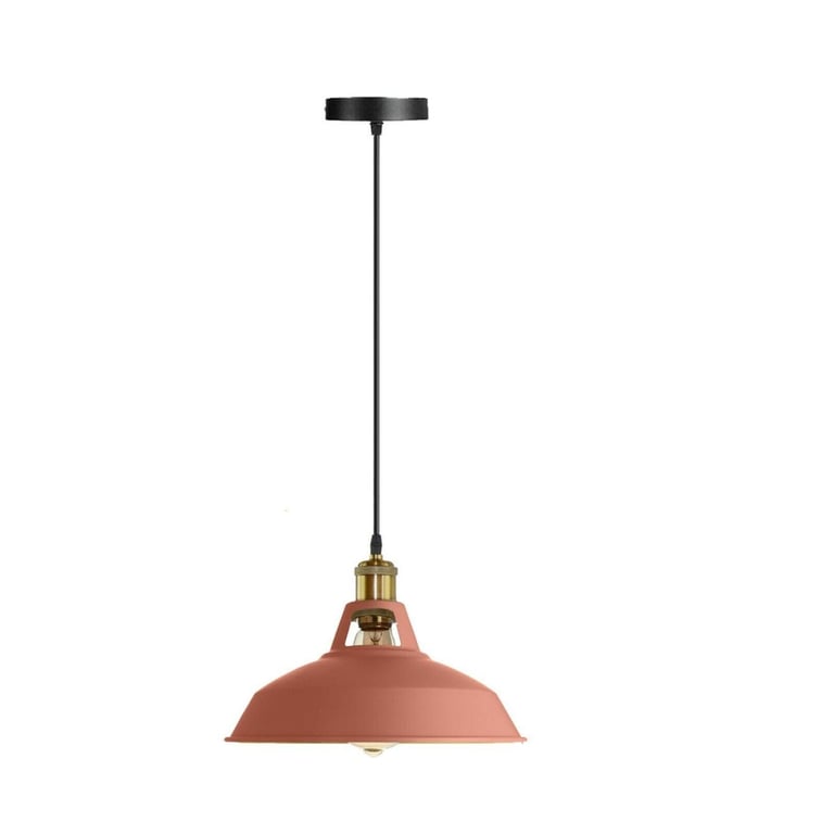 Modern Pink Metal Plated Industrial Retro Ceiling Pendant Light Shade