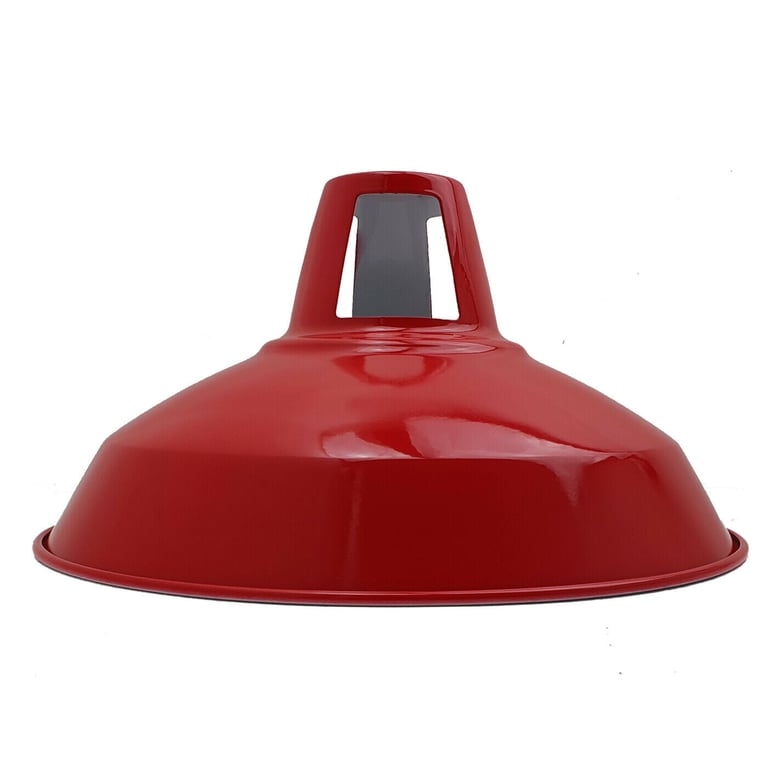 Modern Red Industrial Retro Metal Pendant Light Shade - 110V-250V E27 Holder Included