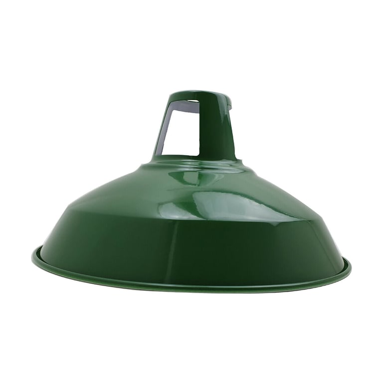 Modern Green Metal Ceiling Pendant Light - Industrial Retro Style Shade