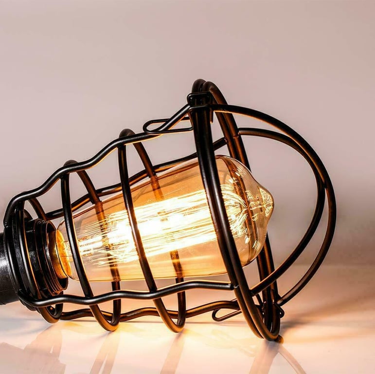 Industrial Style Metal Bird Cage Ceiling Pendant Light - Rustic Modern Home Decor Lighting