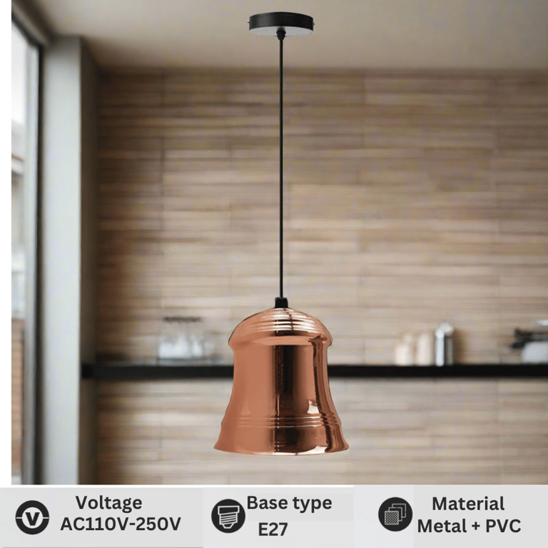 Industrial Vintage Rose Gold Retro Style Pendant Light - E27 Home Decoration Lighting Fixture