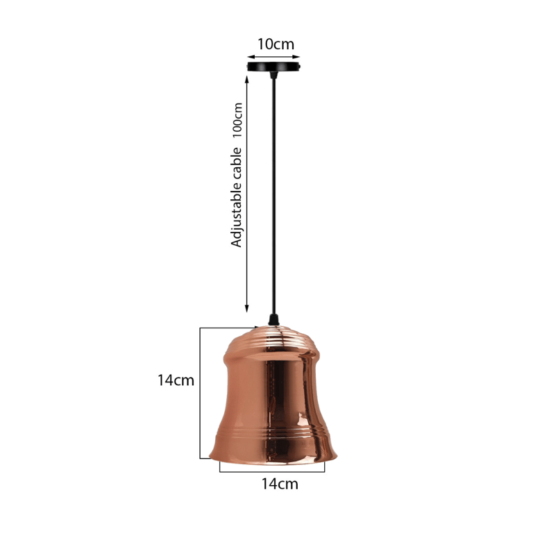 Industrial Vintage Rose Gold Retro Style Pendant Light - E27 Home Decoration Lighting Fixture