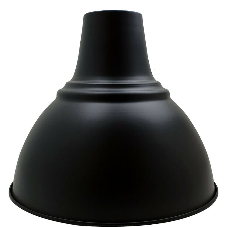 Modern Vintage Style Black Metal Pendant Lamp with Antique Finish and E27 Base