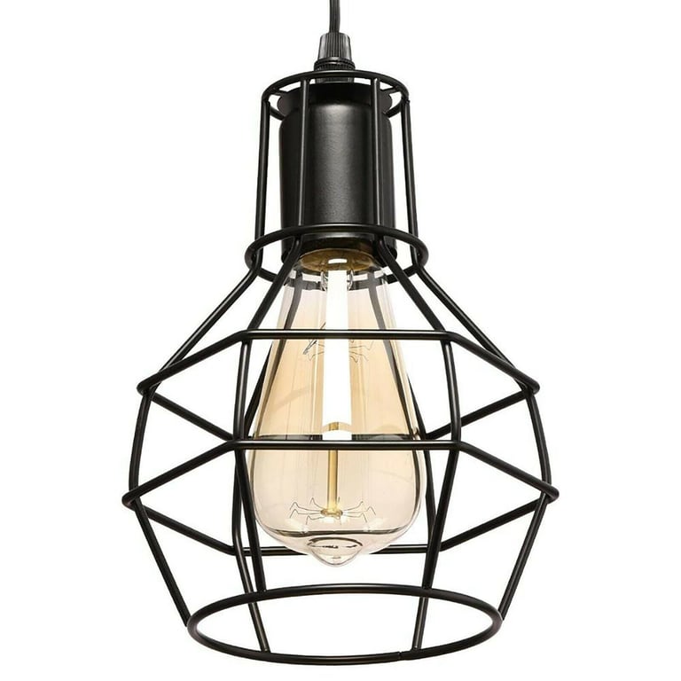 Metal Industrial Wire Cage Pendant Light - Retro Industrial Modern Living Room Lighting