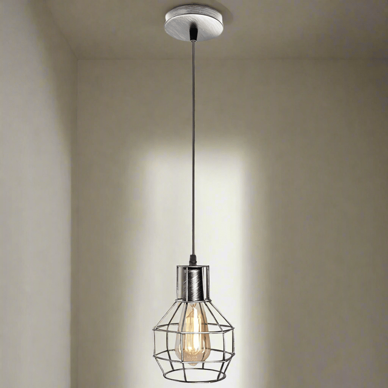 Metal Industrial Wire Cage Pendant Light - Rustic Elegance for Your Home Decoration