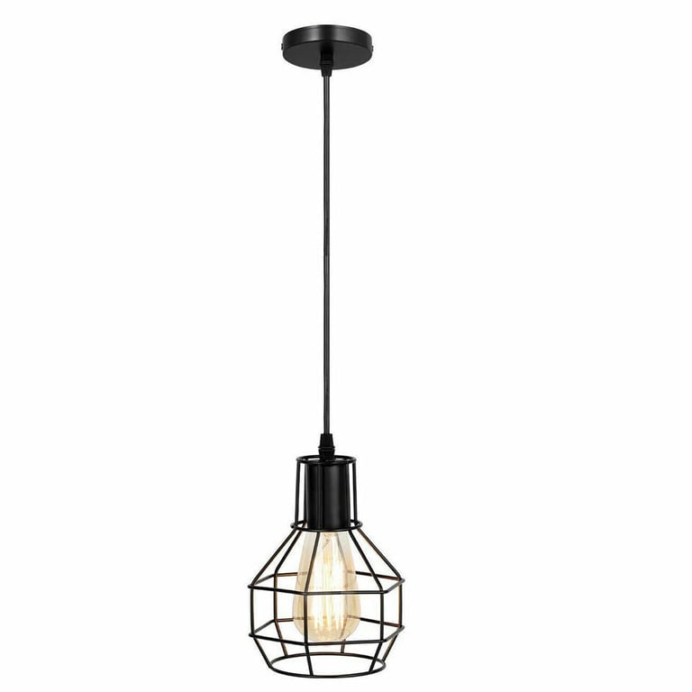 Metal Industrial Wire Cage Pendant Light - Rustic Elegance for Your Home Decoration