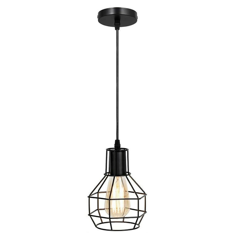 Metal Industrial Wire Cage Pendant Light - Rustic Elegance for Your Home Decoration