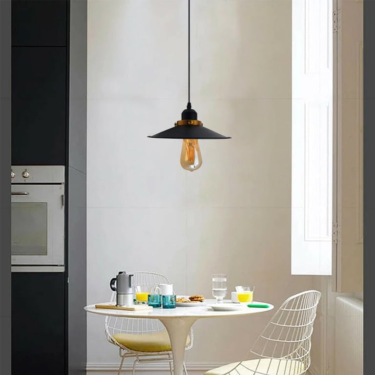 Adjustable Black Metal Ceiling Pendant Light Easy Fit 2463 - Warm Romantic Atmosphere Home Decorating Light