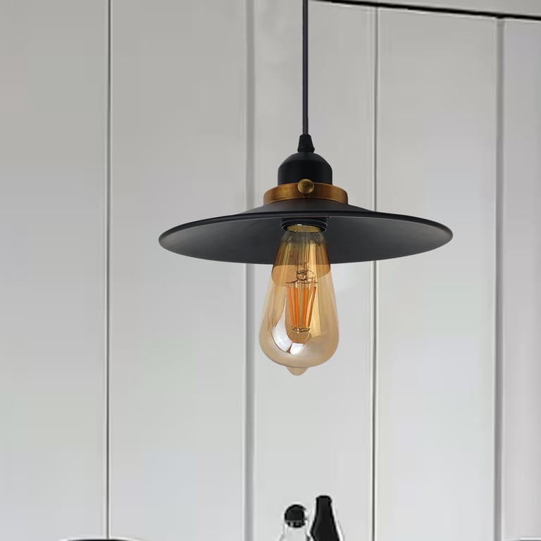 Adjustable Black Metal Ceiling Pendant Light Easy Fit 2463 - Warm Romantic Atmosphere Home Decorating Light