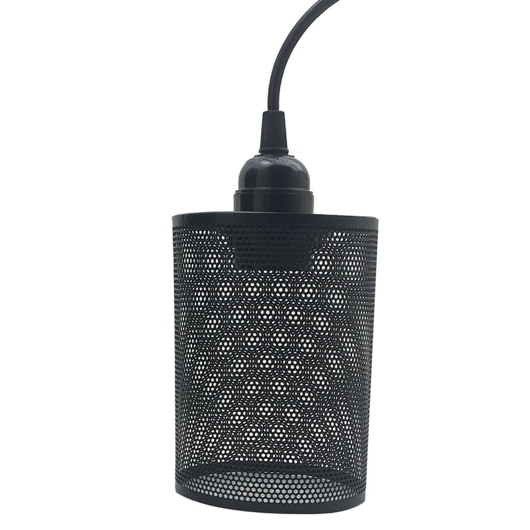 Metal Wire Cage Shade 3 Head Pendant Light - Industrial Cage Design, E27 Bulb Compatible