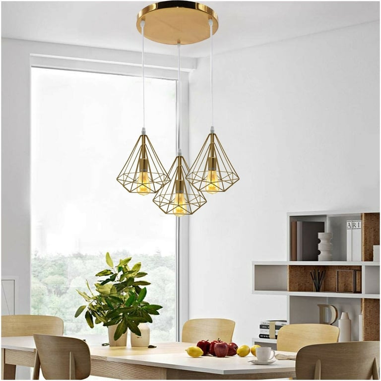Modern Vintage Industrial Retro Loft 3 Head Ceiling Pendant Lamp Shade - Warm Atmosphere Lighting Solution