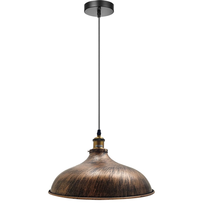 Vintage Copper Industrial Pendant Lamp - Retro Edison Bulb Style Lighting Fixture