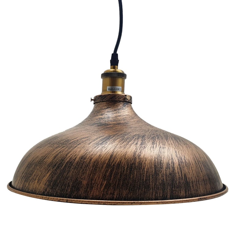 Vintage Copper Industrial Pendant Lamp - Retro Edison Bulb Style Lighting Fixture