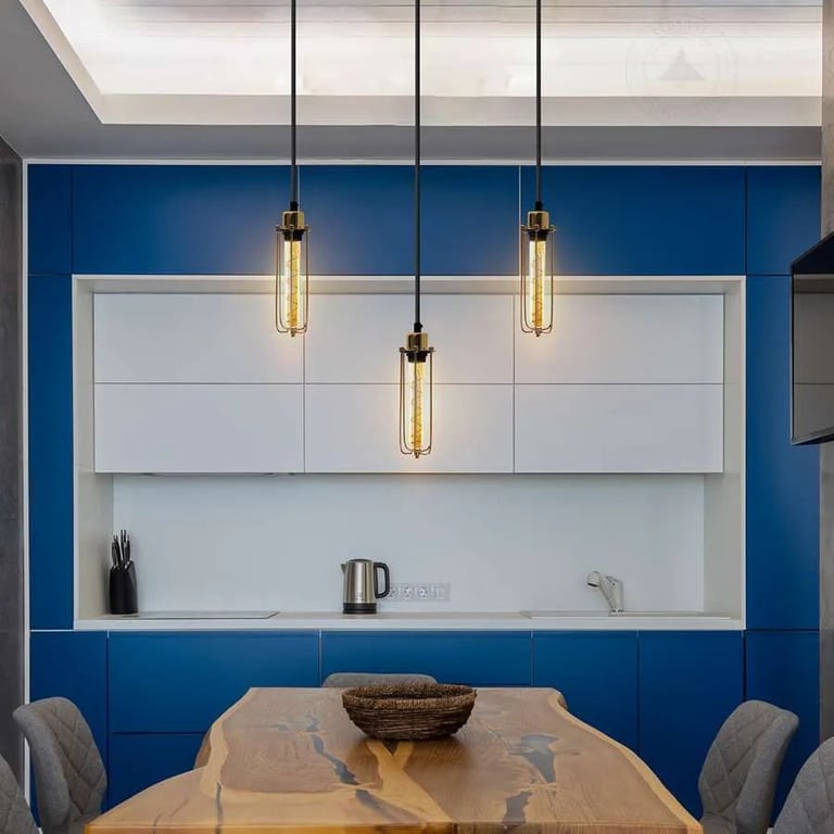Industrial Style Iron Wire Cage 3-Head Pendant Light Fixture