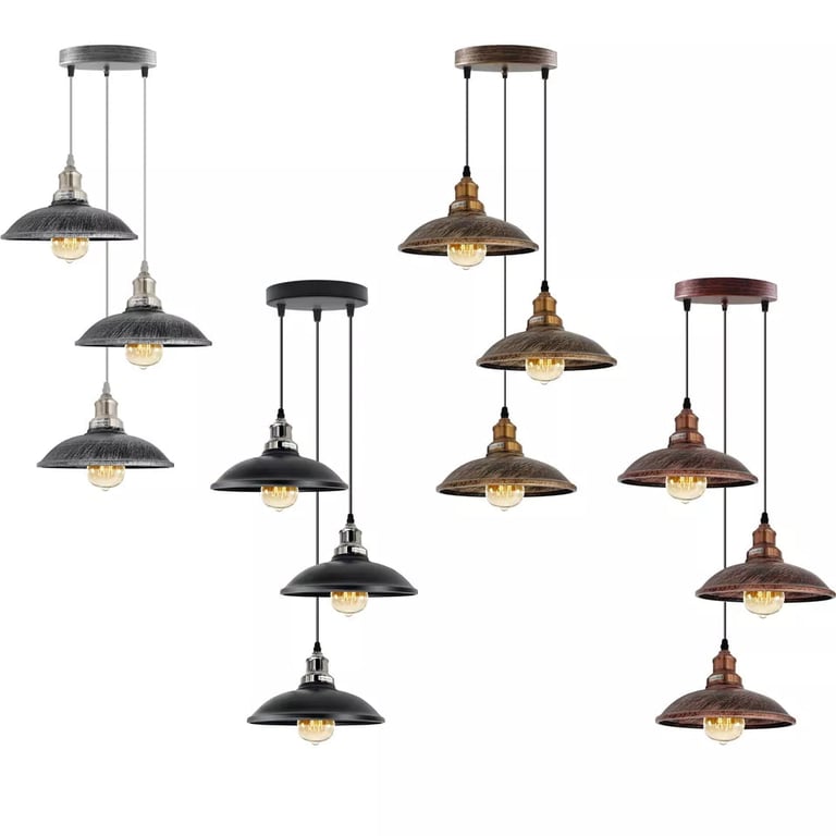 Retro Classic Ceiling Cluster Pendant Light Dome for Living Room Decoration