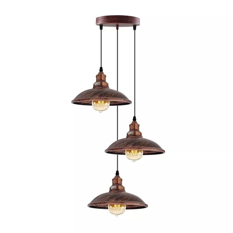Ceiling Cluster Pendant Light Dome - Retro Classic Style Living Room Lighting Set