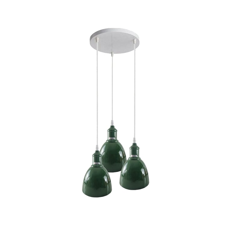 Red 3-Shade Dimmable Modern Ceiling Pendant Light E27 Lamp Base