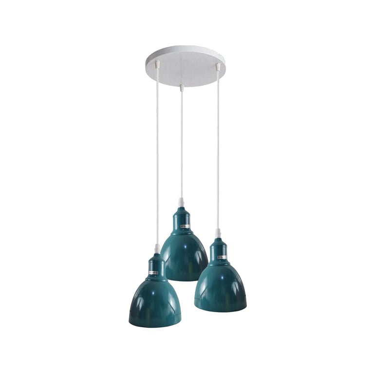 Red 3-Shade Dimmable Modern Ceiling Pendant Light E27 Lamp Base