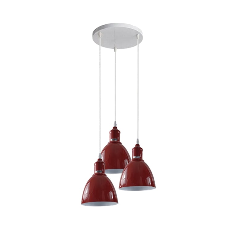 Modern 3-Shade Ceiling Pendant Light - Dimmable E27 Bulb Compatible
