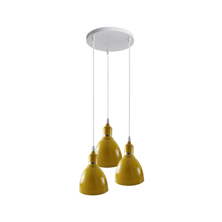 Red 3-Shade Dimmable Ceiling Pendant Light - E27 Compatible Modern Lighting