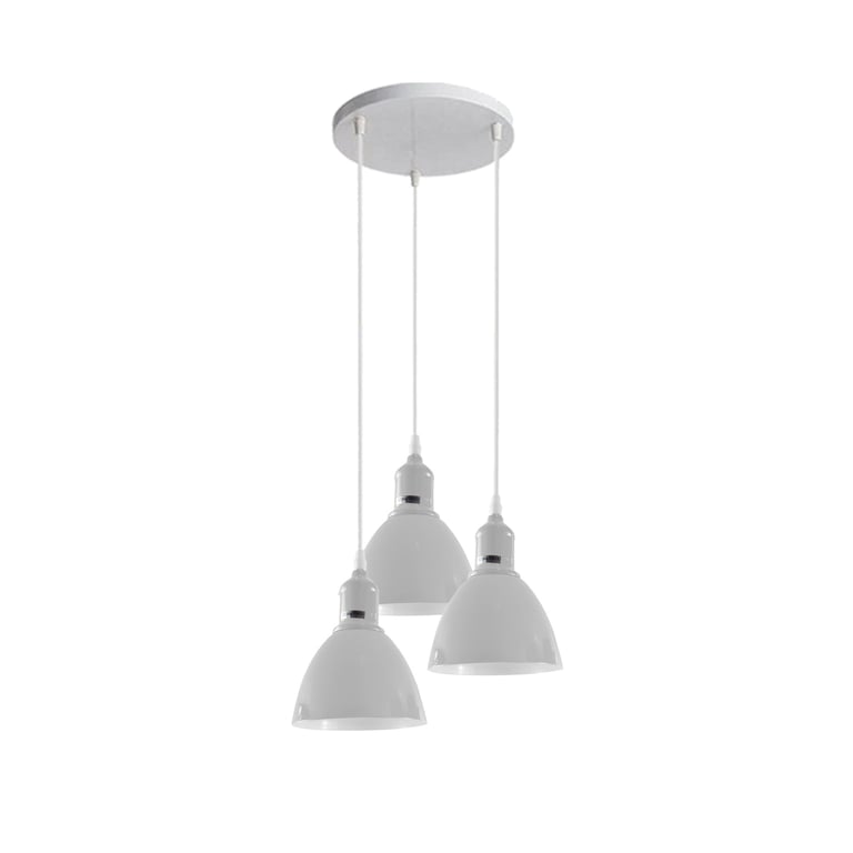 Ceiling Pendant Light Red 3-Shade Dimmable Modern Lighting Kit E27 Compatible