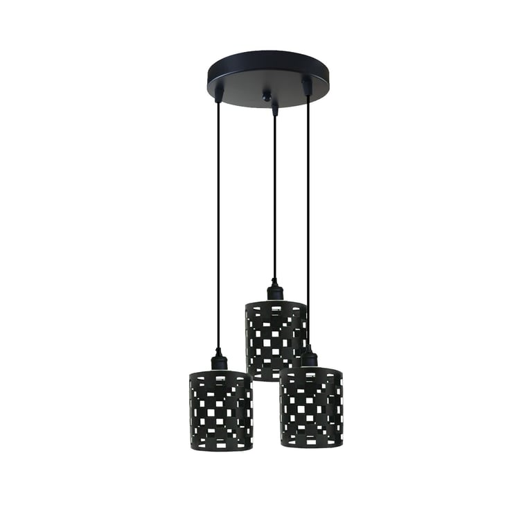 Industrial Vintage Retro 3-Way Cage Pendant Light E27 Base Dimmable Modern Home Decor