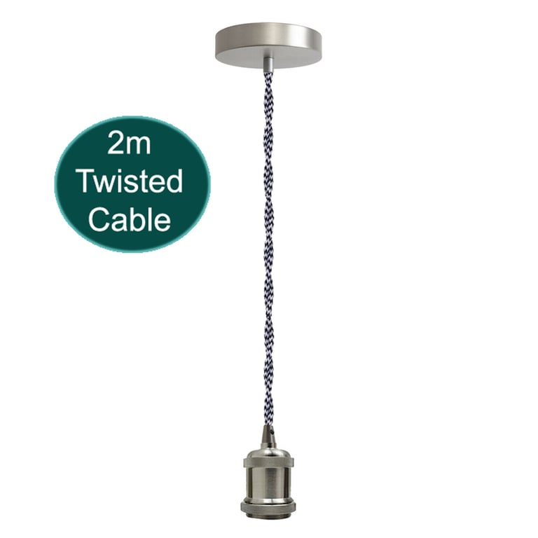 Ceiling Pendant Light - Vintage E27 Dimmable 3 Core Wire Fixture