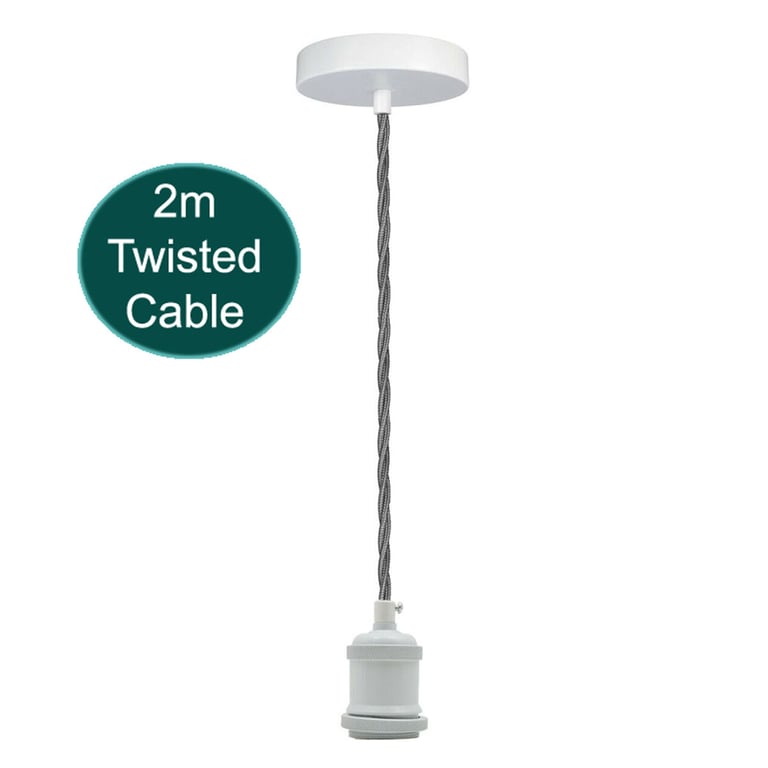 3 Core Ceiling Pendant Light Fitting with E27 Lamp Holder and Dimmable Functionality