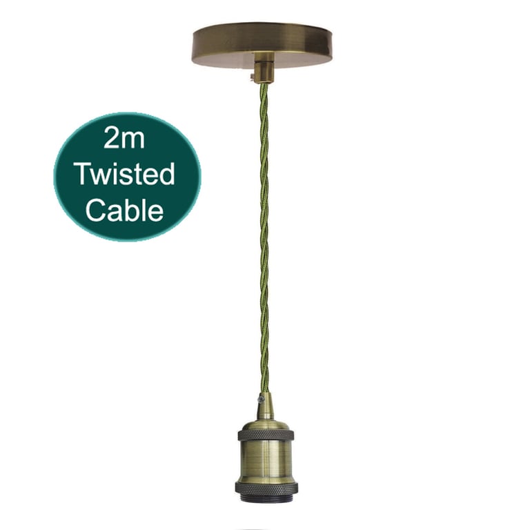 3 Core Ceiling Pendant Light Fitting with E27 Lamp Holder and Dimmable Functionality